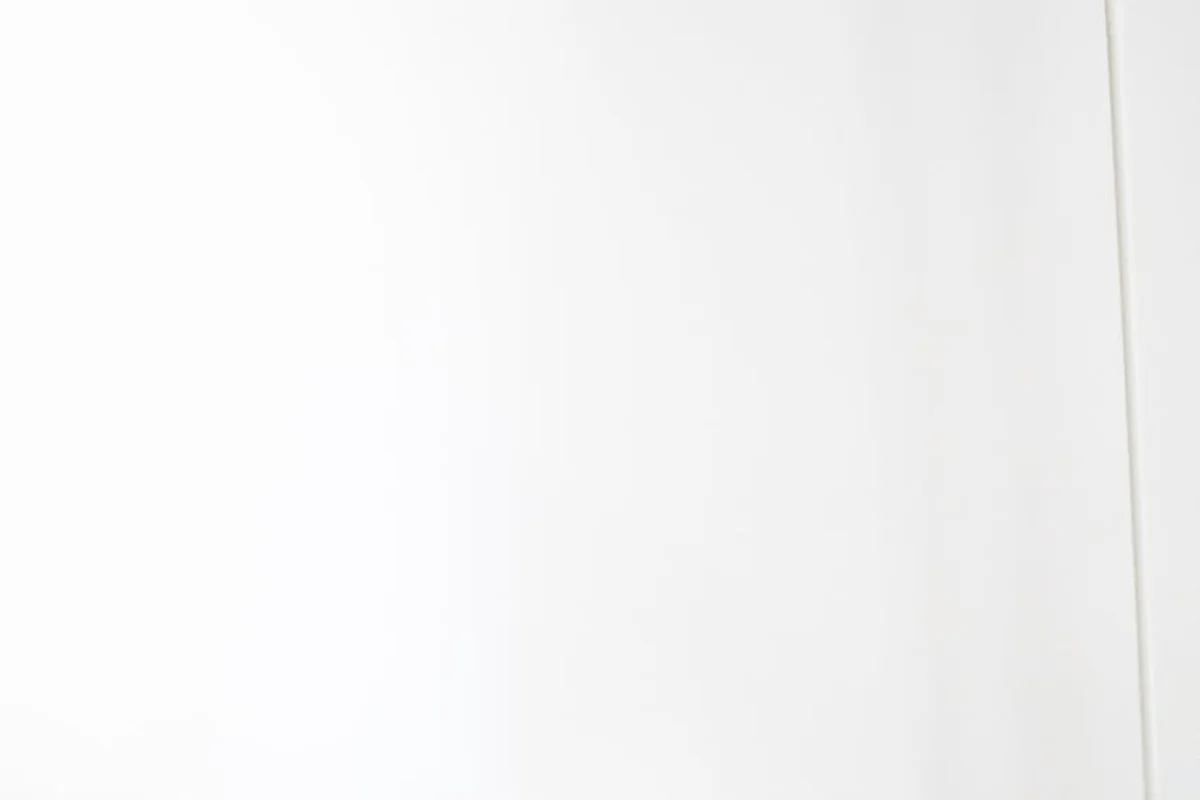 Bright, featureless white surface resembling a clean garage wall or door, suggesting a tidy workspace for maintenance tasks